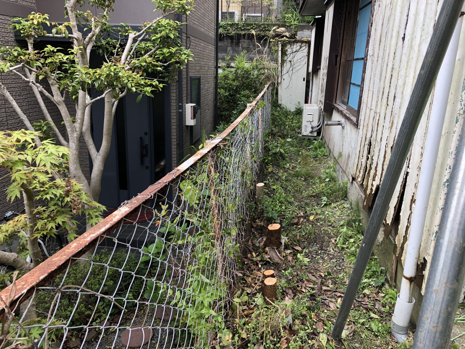 鎌倉市にて危険ブロック改修工事