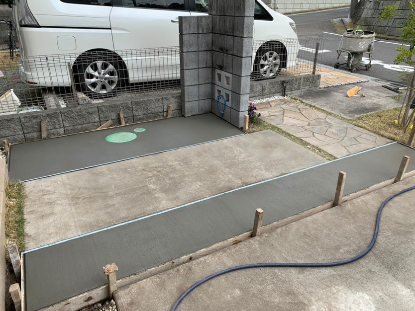 鎌倉市にて土間コンクリート工事
